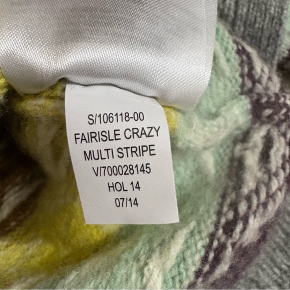 Gap Women's S Fair Isle Striped Pullover Sweater Multi-Color Lambs Wool Blend - Picture 10 of 10